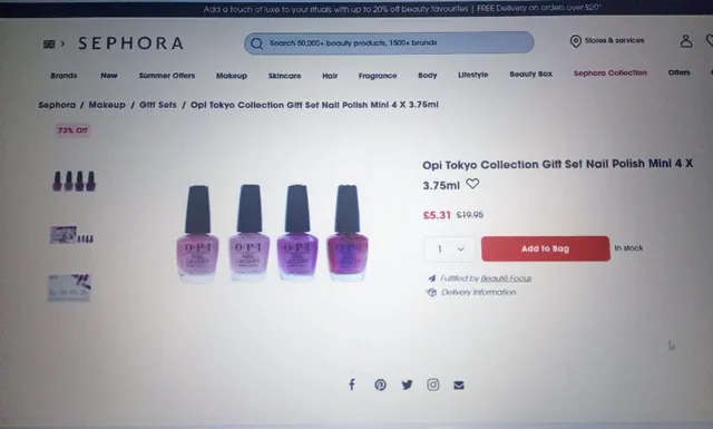 I have just ordered this amazing offer on Sephora. Opi Tokyo