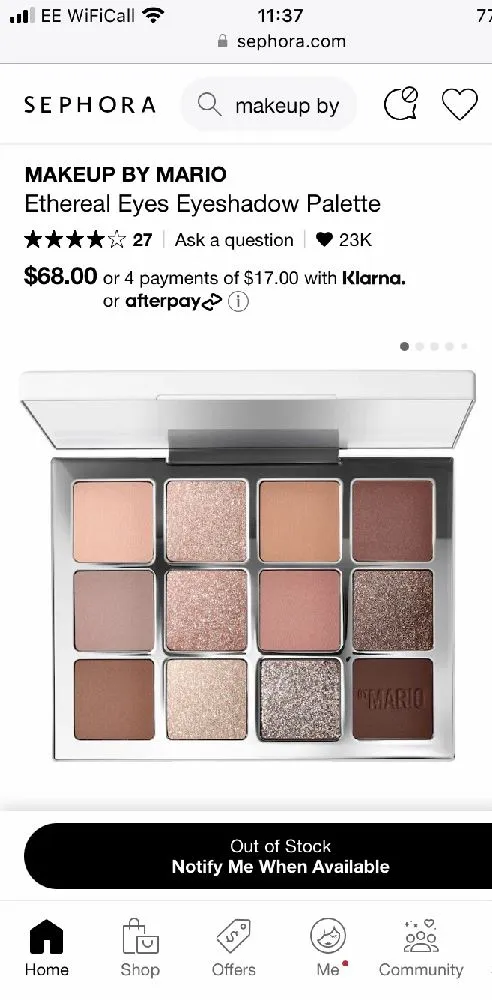 This new Ethereal Eyes palette from Makeup by Mario looks so