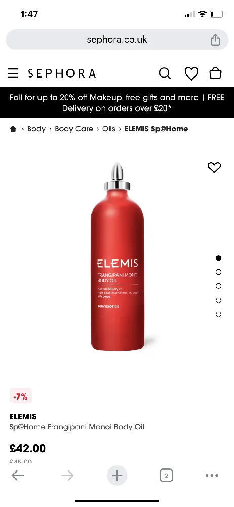 I’ve got this Elemis body oil which I use after a bath (it