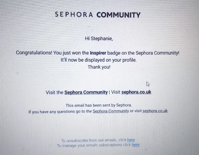 Thank you Sephora