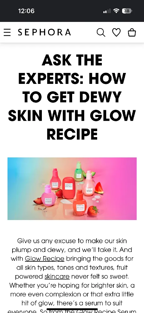 Read this article recently. I purchased the Glow Recipe