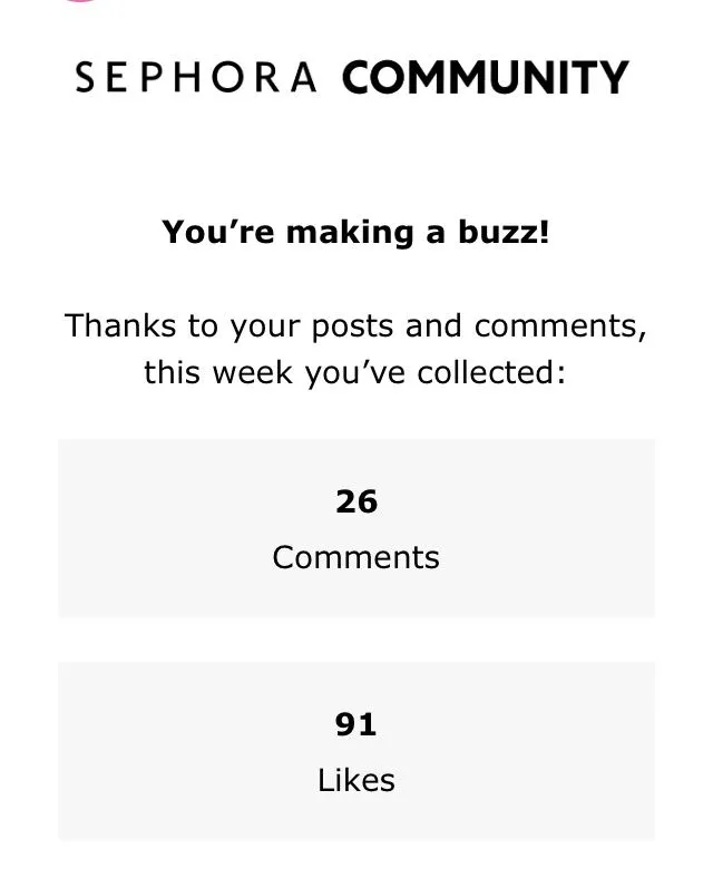 Thank you to everyone on the sephora community for the