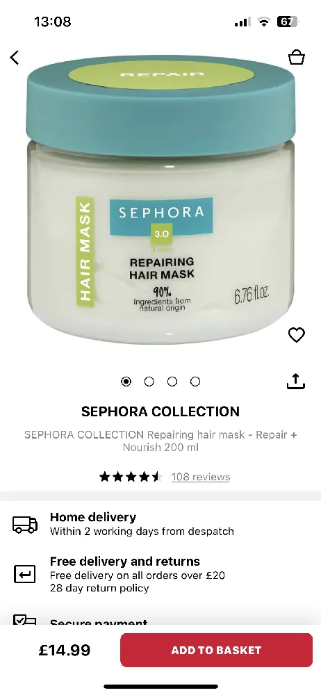 Have wanted to try this hair mask out for a while. My hair