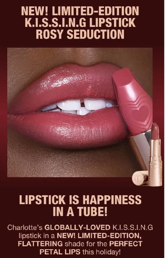 New Charlotte Tilbury shade Of her KISSING lipstick. A