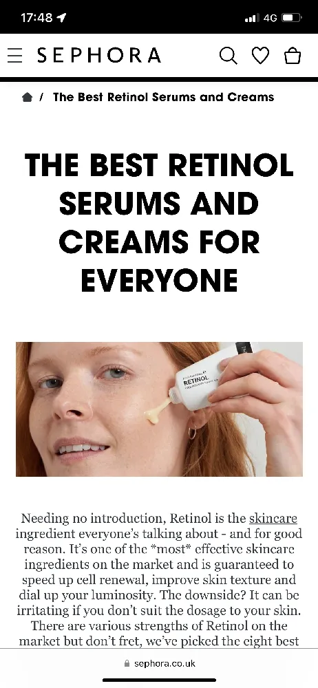 This was the article that made me realise that retinol can
