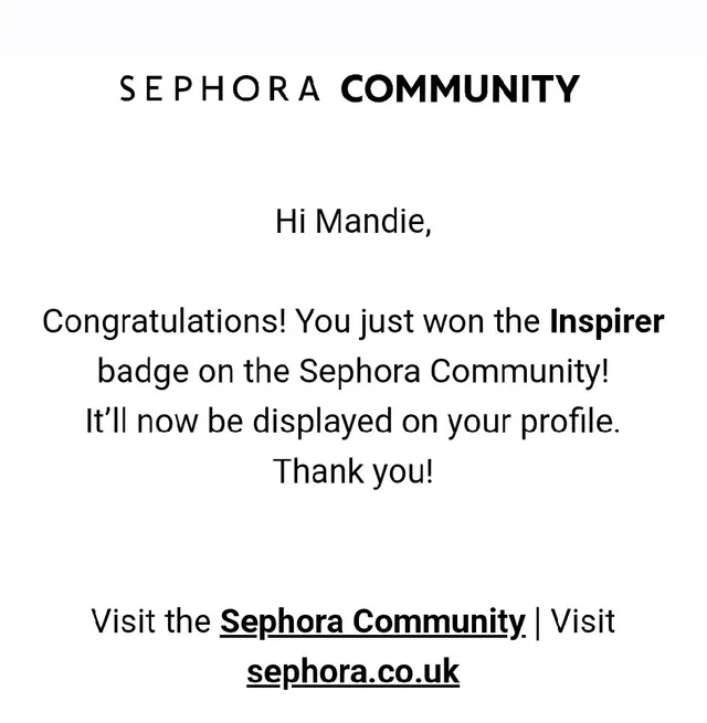 Thank you Sephora 💜