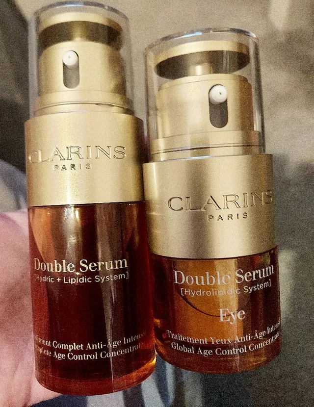 Had testers for the clarins double eye serum &amp; face