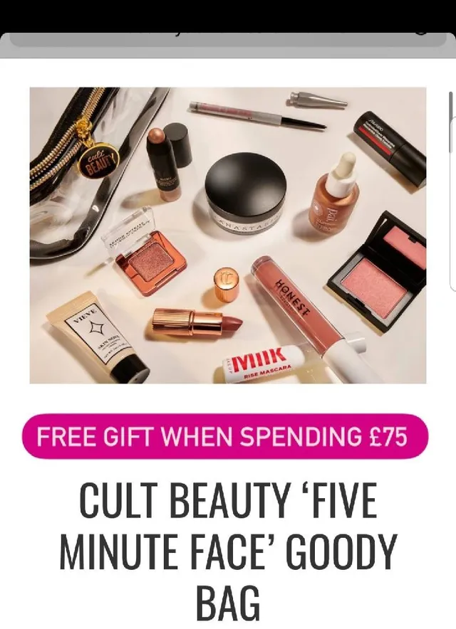 Gift with makeup purchase at Cult Beauty Take my money 😂
