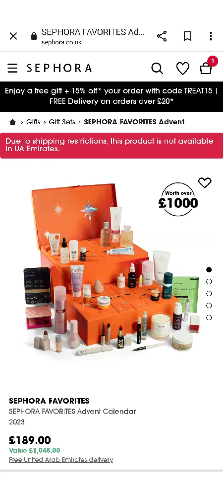 I would love the Sephora Advent Calendar which I would share