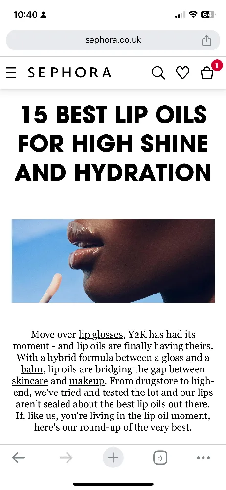 Lip oils are everywhere at the moment, this article is a