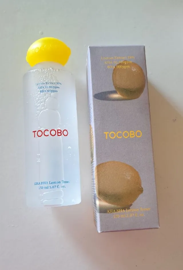 🍋 Tocobo AHA BHA Lemon Toner.Cool and fun packaging.