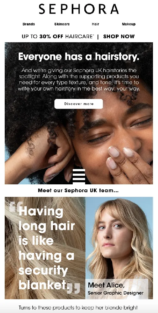 I really loved today's Sephora hair products email! It's