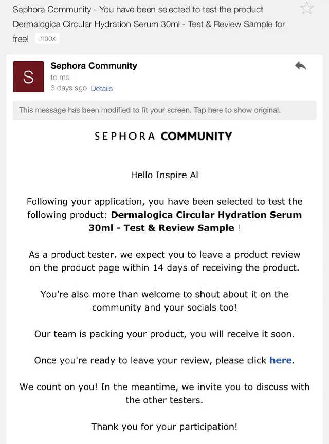 Thankyou Sephora for choosing me to test the Dermalogica