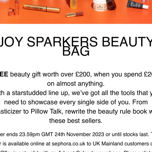 Spend over £200 and get this massive beauty bag with goodies