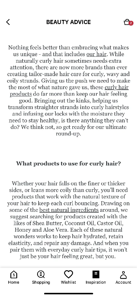 There’s a lovely article on the best products for curly hair