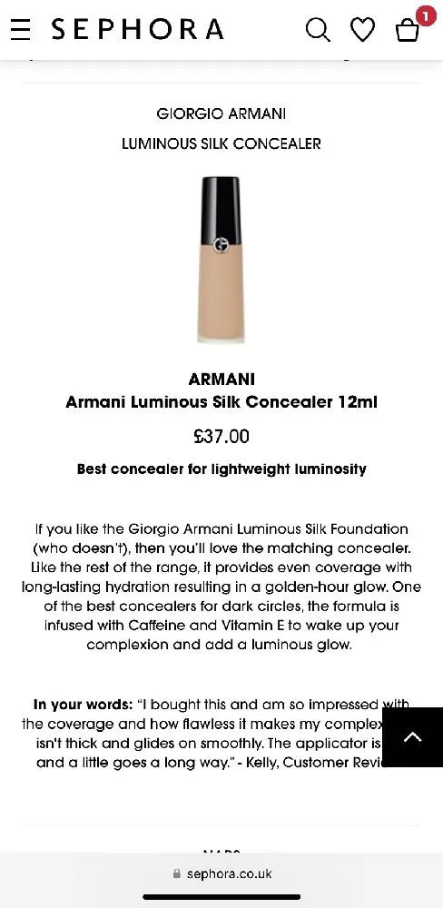I’m looking for a new concealer and considering the Armani